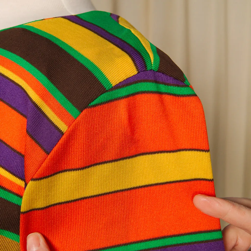1960s Mod Striped Shift Dress