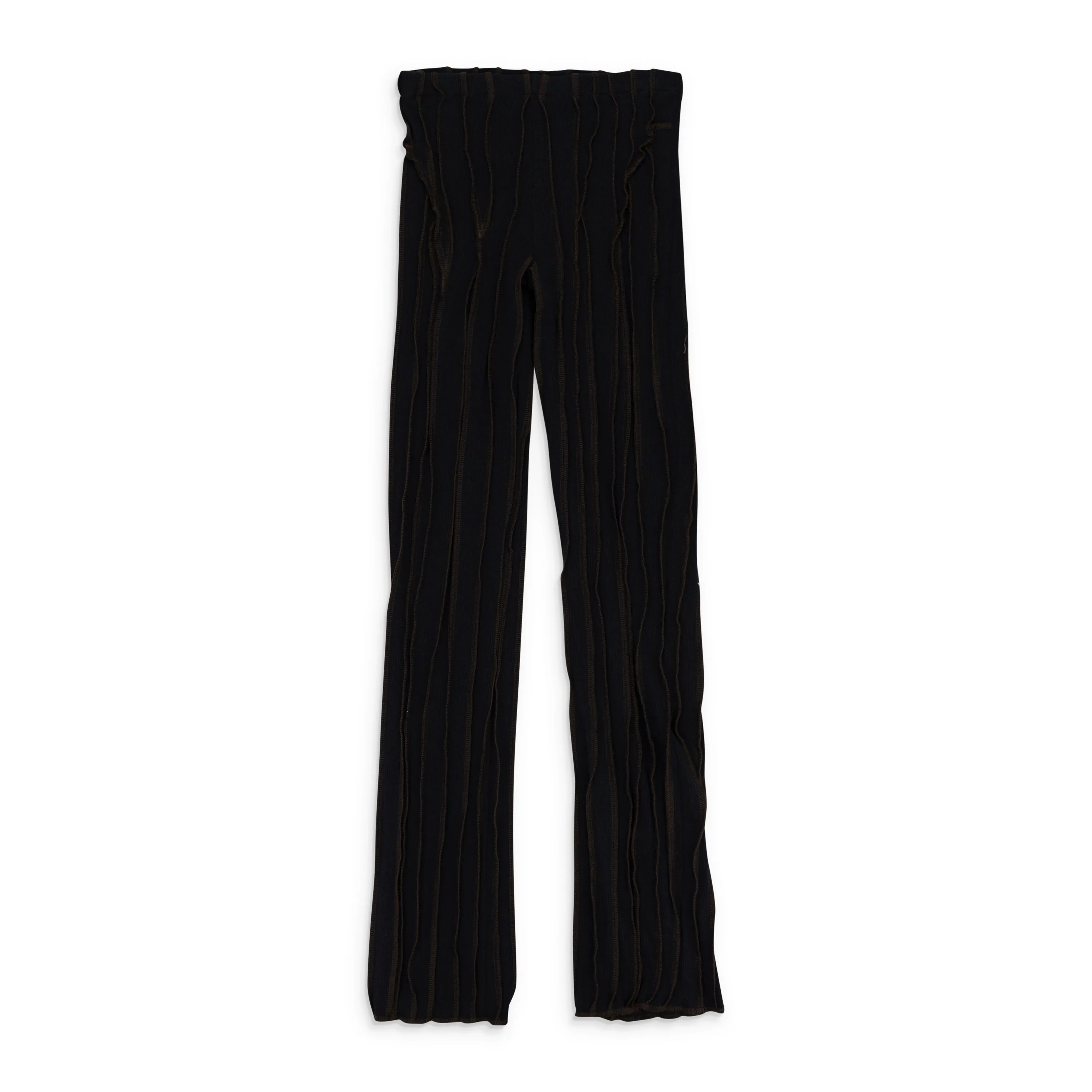3D STRIPE BLACK/BROWN STRAIGHT PANTS