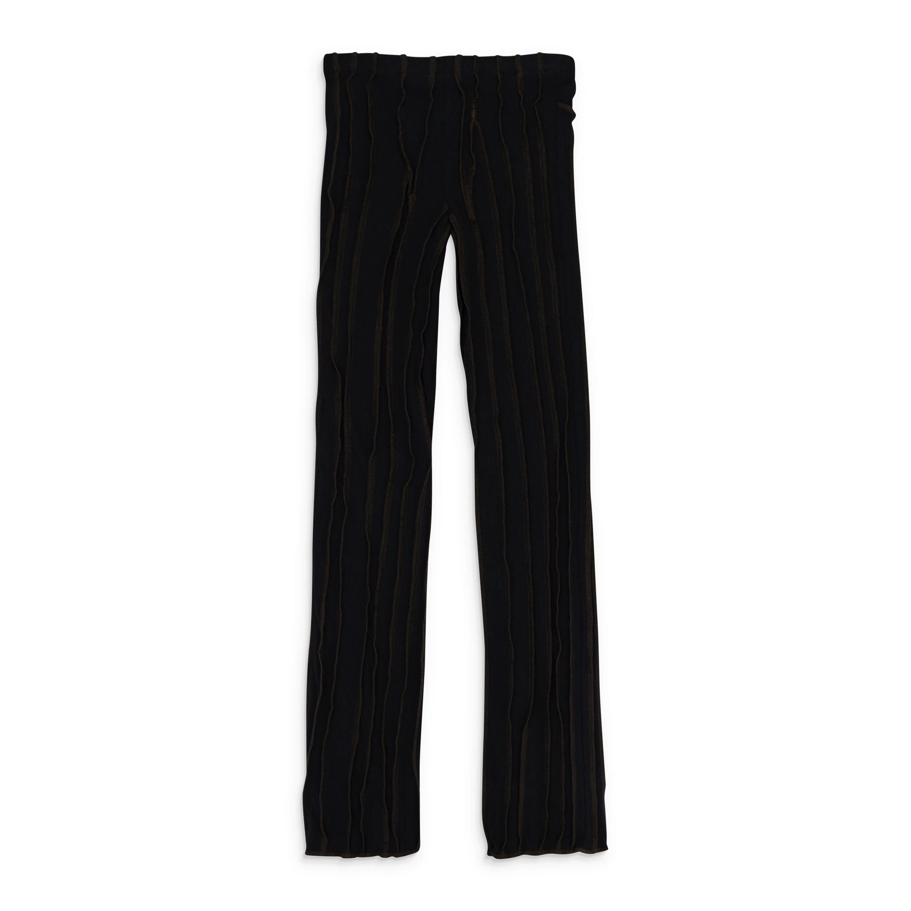 3D STRIPE BLACK/BROWN STRAIGHT PANTS