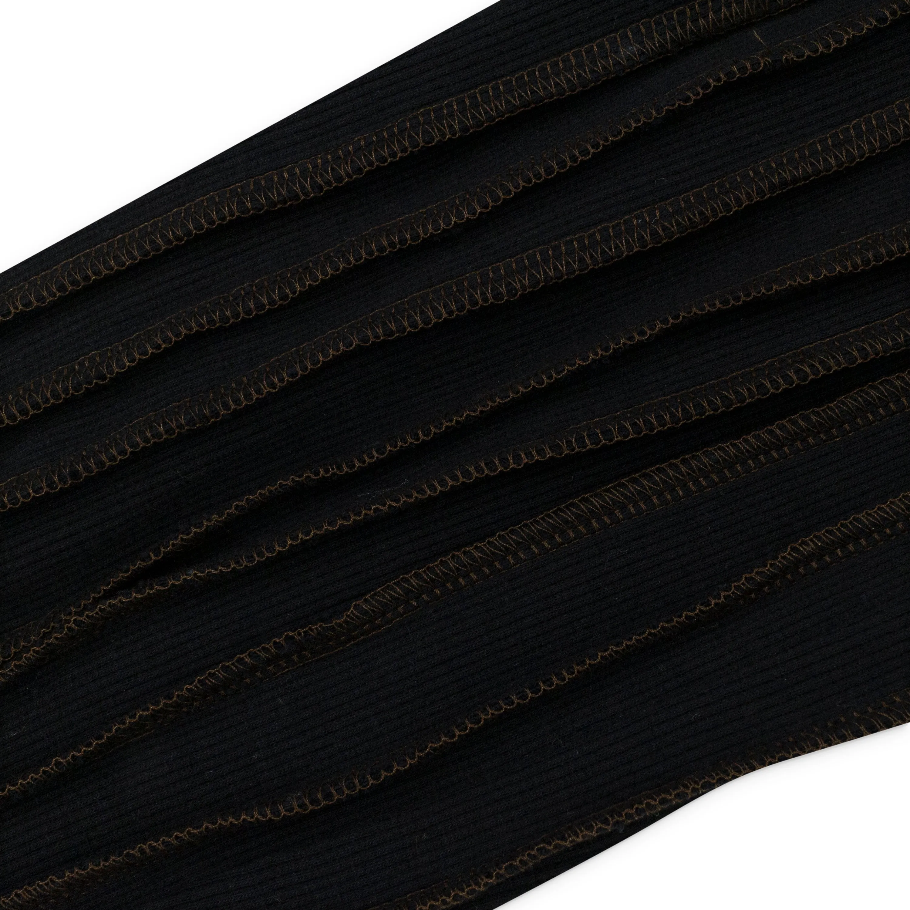 3D STRIPE BLACK/BROWN STRAIGHT PANTS