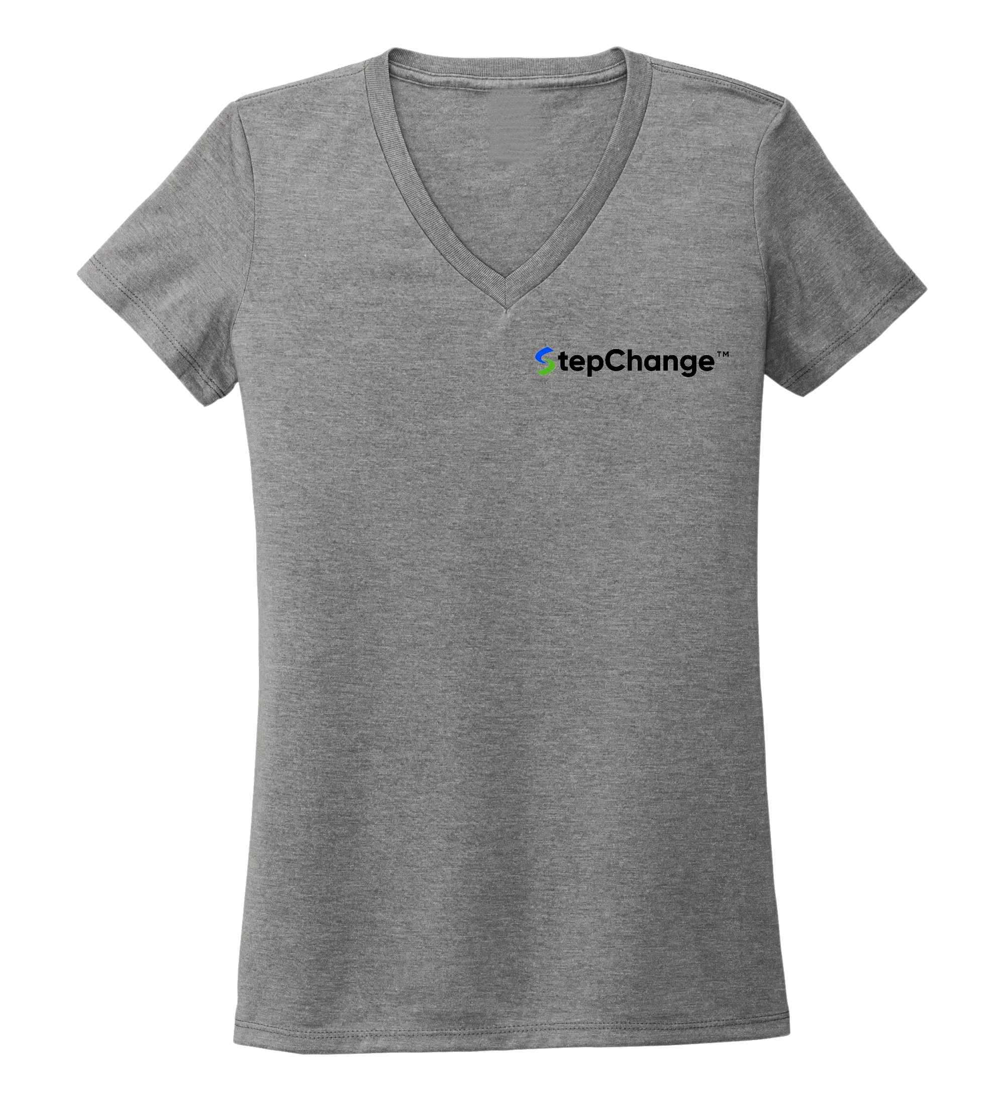 Alexandra Catherine, Blue Crab, Women's V-neck T-shirt in Oyster Grey