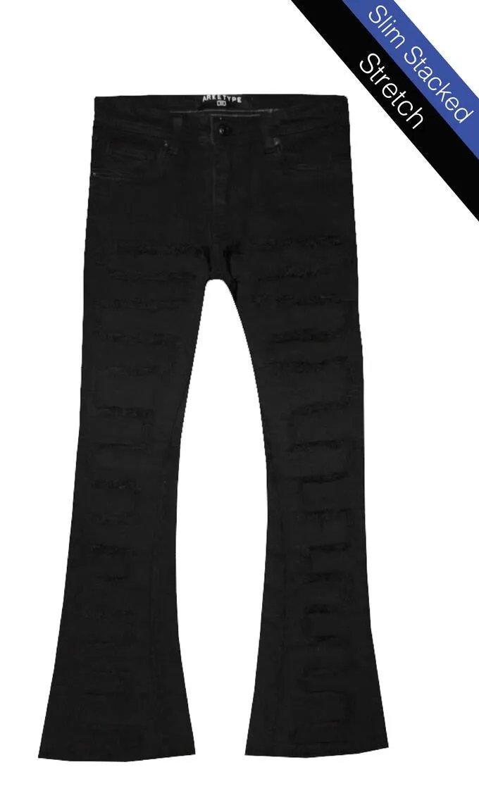 ARKETYPE STACKED JEANS - JP2333 - JET BLACK
