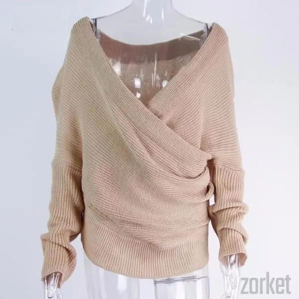Autumn Sweater with Batwing Sleeves