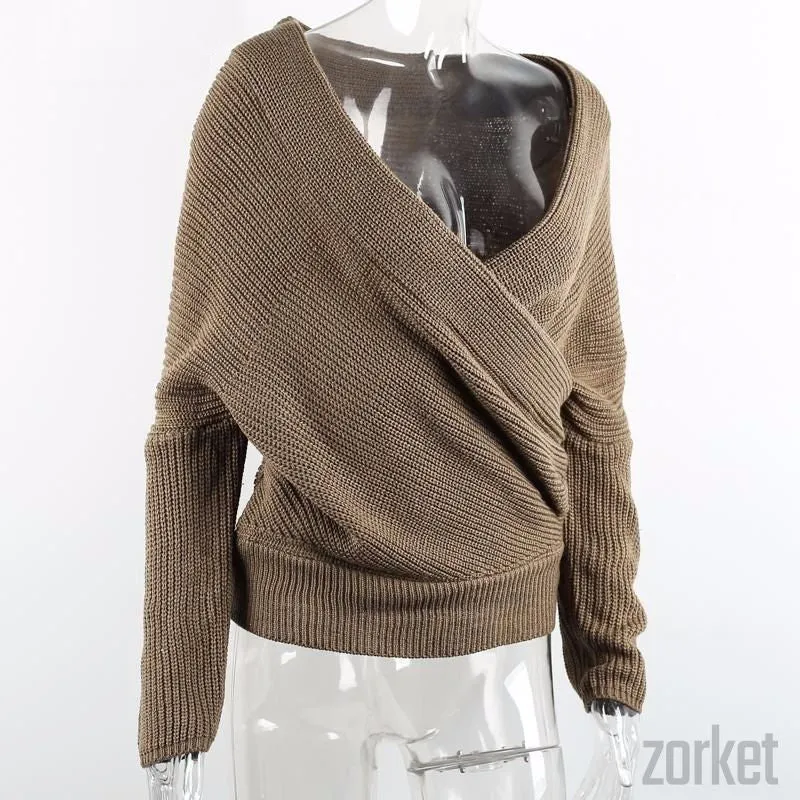 Autumn Sweater with Batwing Sleeves