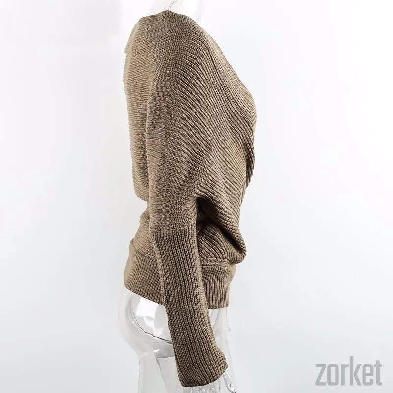 Autumn Sweater with Batwing Sleeves