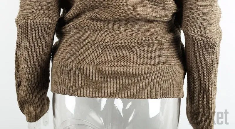 Autumn Sweater with Batwing Sleeves