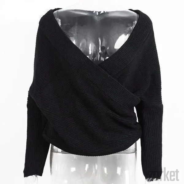 Autumn Sweater with Batwing Sleeves
