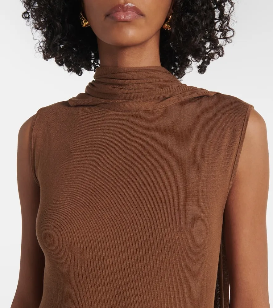 Aya Muse Nou draped silk-blend maxi dress