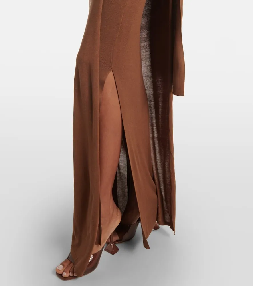 Aya Muse Nou draped silk-blend maxi dress