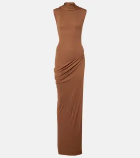 Aya Muse Nou draped silk-blend maxi dress