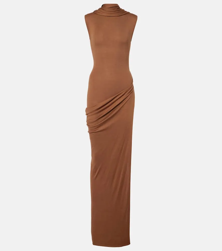 Aya Muse Nou draped silk-blend maxi dress