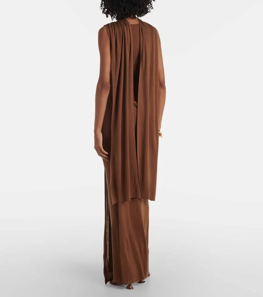 Aya Muse Nou draped silk-blend maxi dress