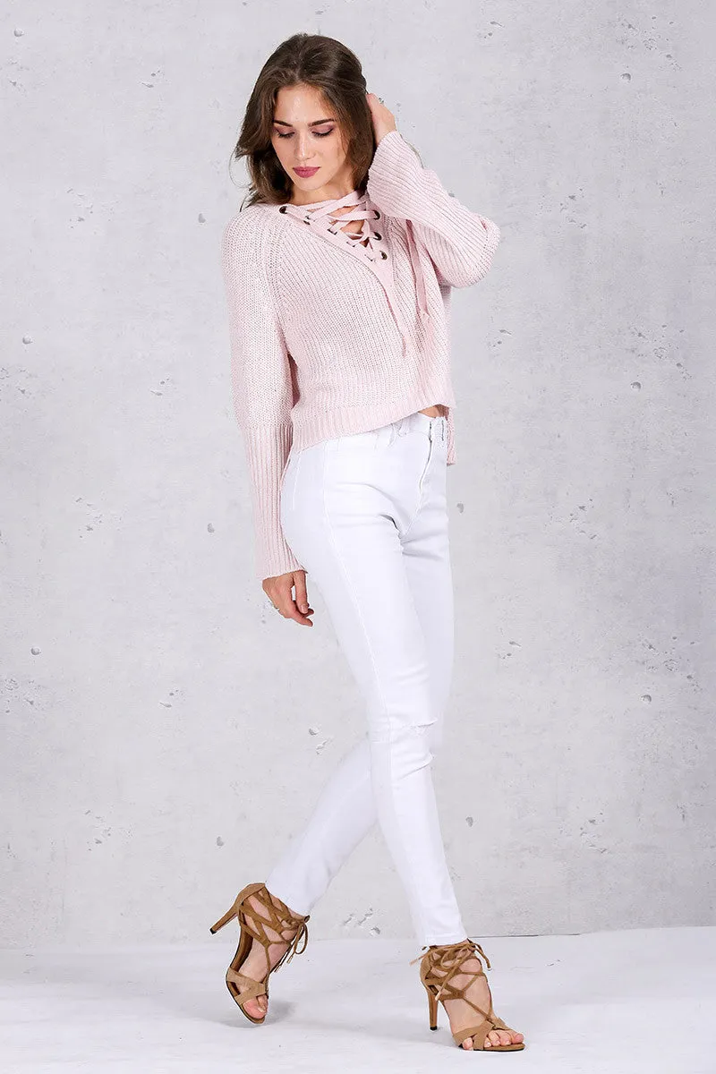 Bell Sleeve Sweater Of Cotton