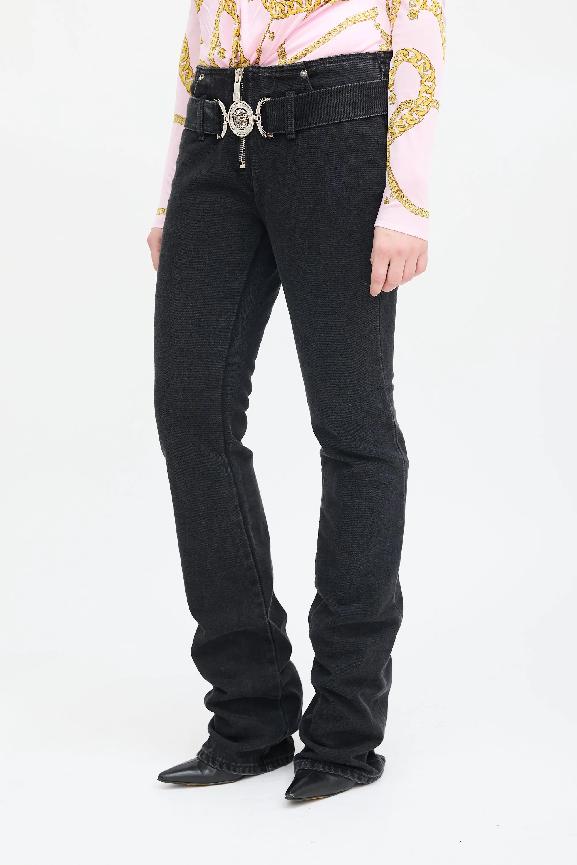 Belted Slouch Jeans