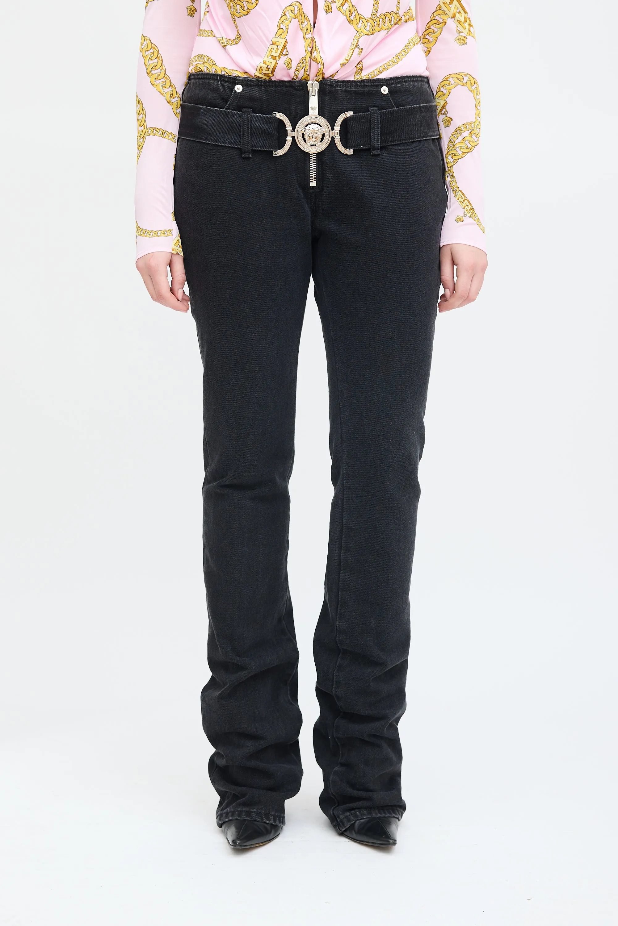 Belted Slouch Jeans