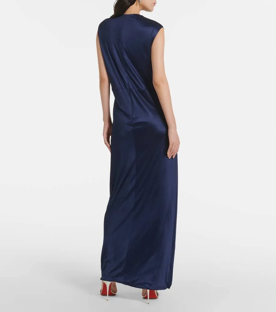 Costarellos Indra gathered jersey gown
