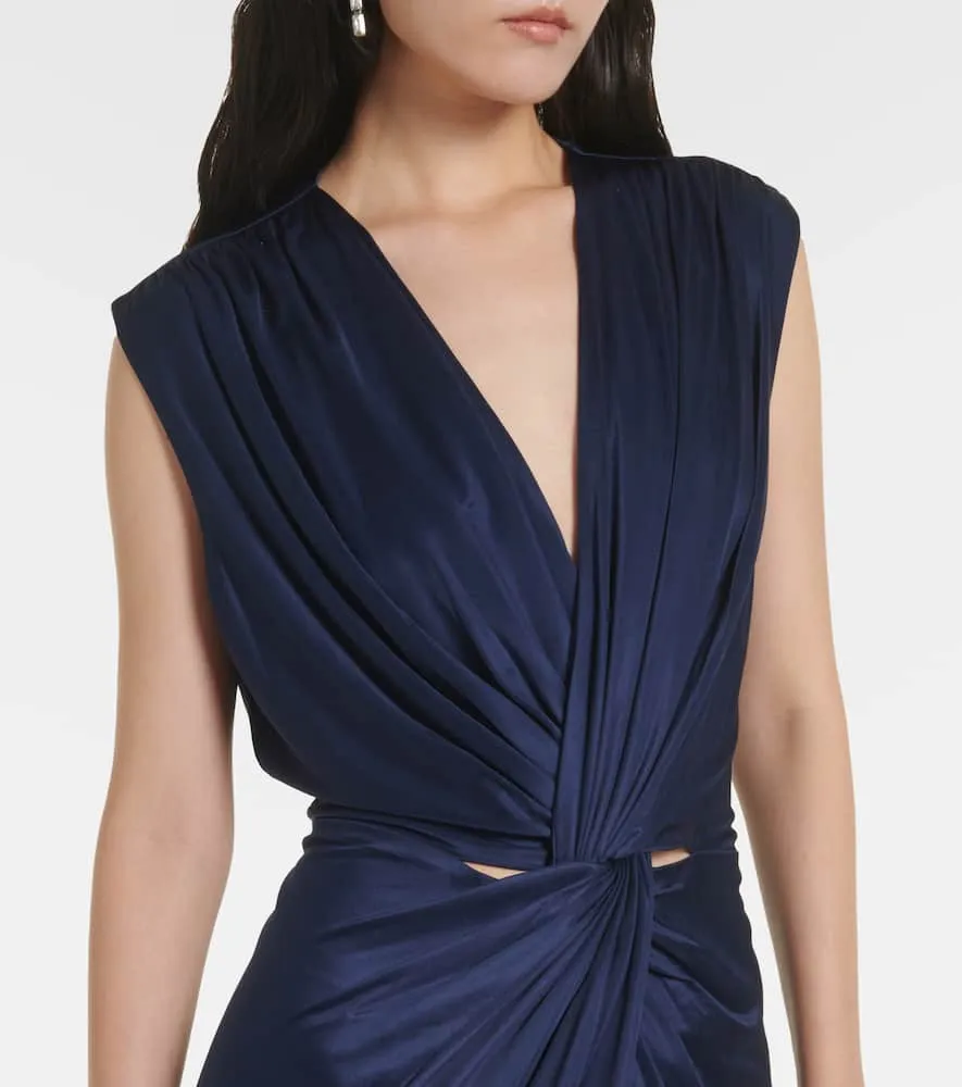 Costarellos Indra gathered jersey gown