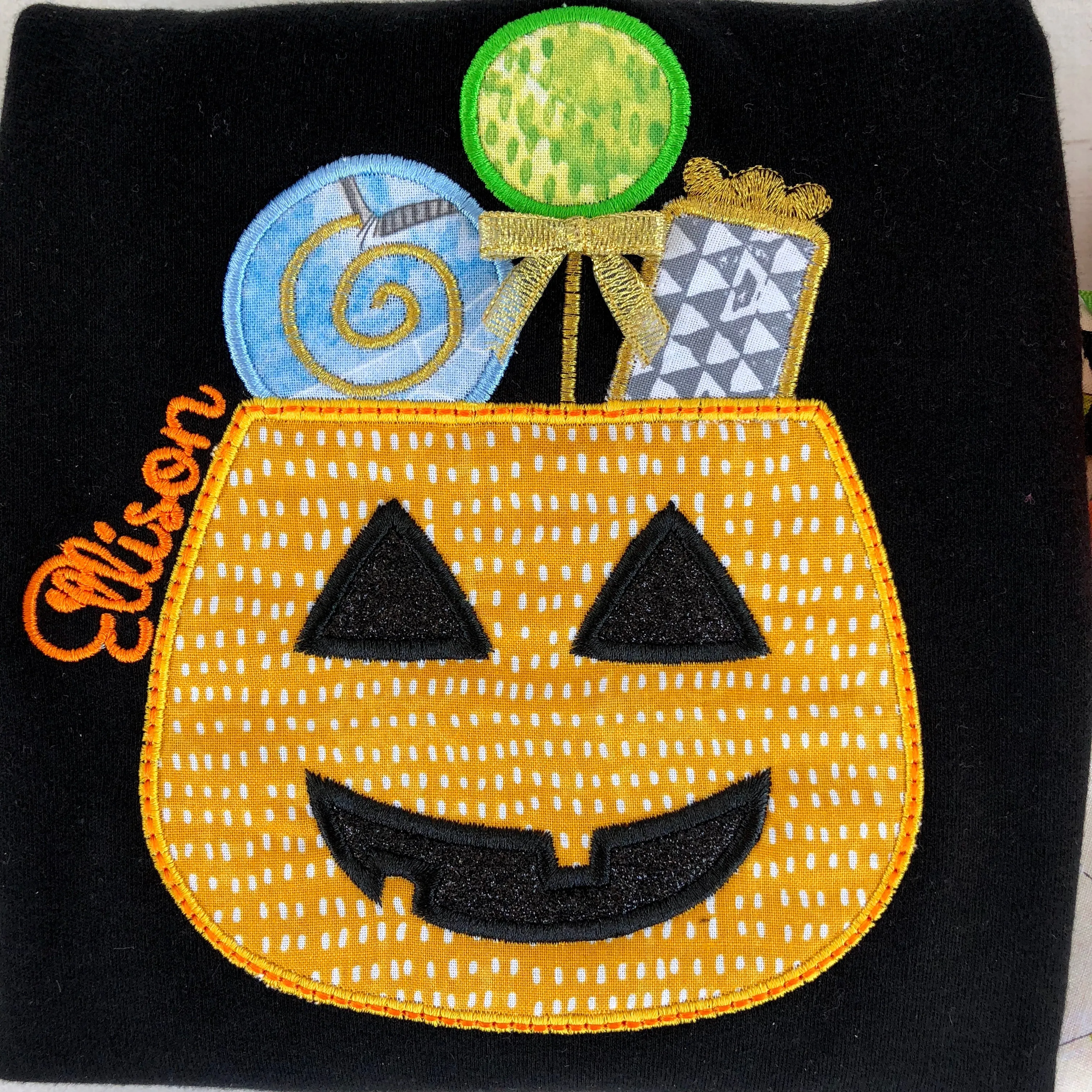 Halloween Pennants -Embroidered Classic Candy Shirt "ONLY"