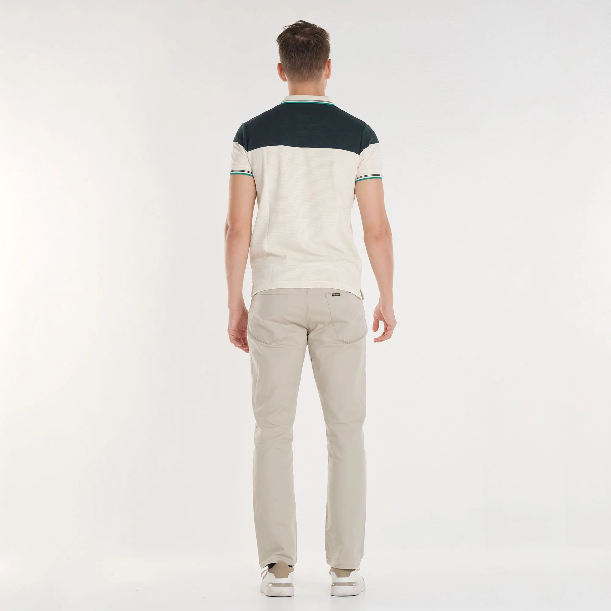 LEE MEN'S BROOKLYN STRAIGHT COLORED PANTS - BEIGE MID-RISE PANTS