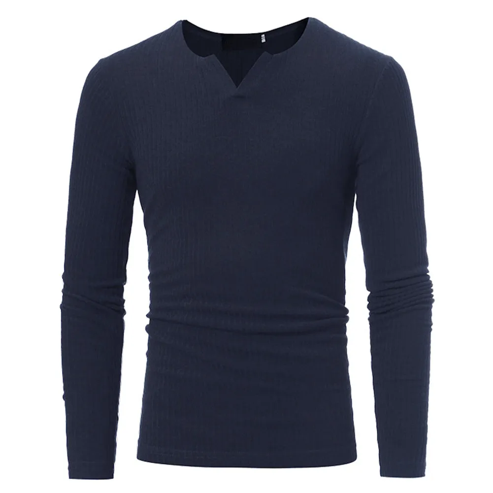 Men's Winter Casual Knitted V-Neck Sweater