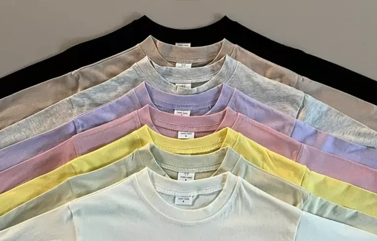 Quarter Sleeve Basic Tees - 6 Colors