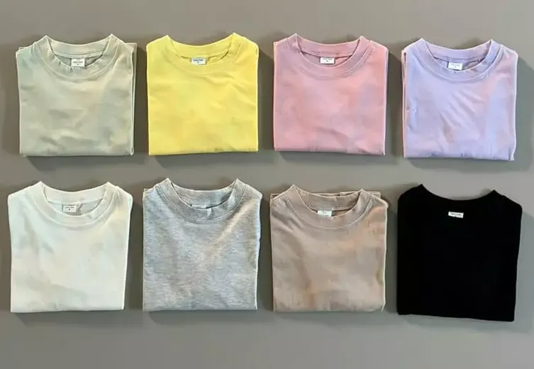 Quarter Sleeve Basic Tees - 6 Colors