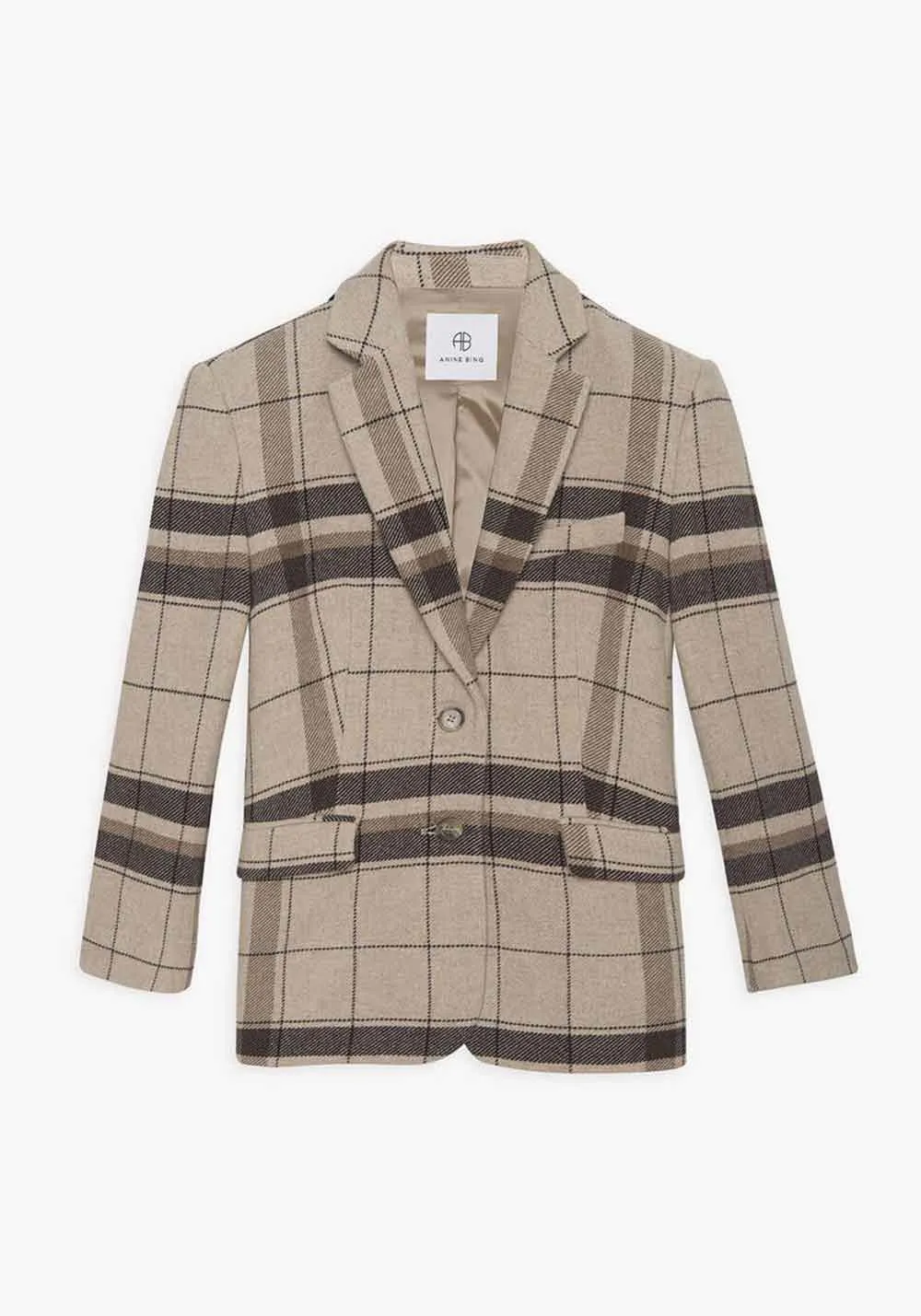 QUINN BLAZER KHAKI PLAID