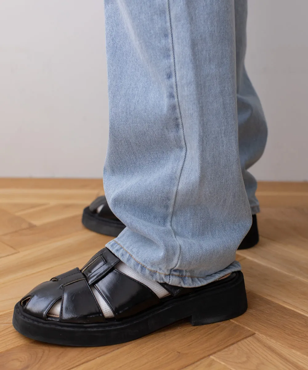straight denim pants