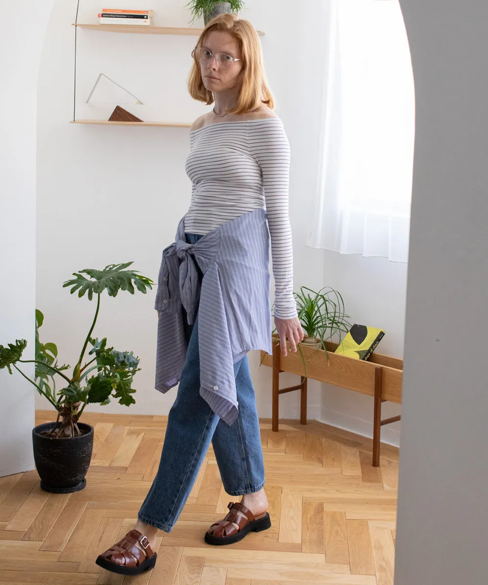 straight denim pants