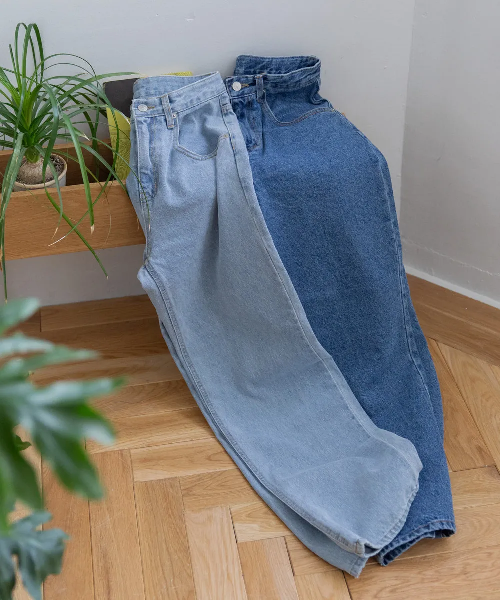 straight denim pants