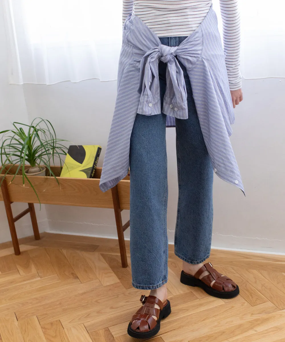 straight denim pants