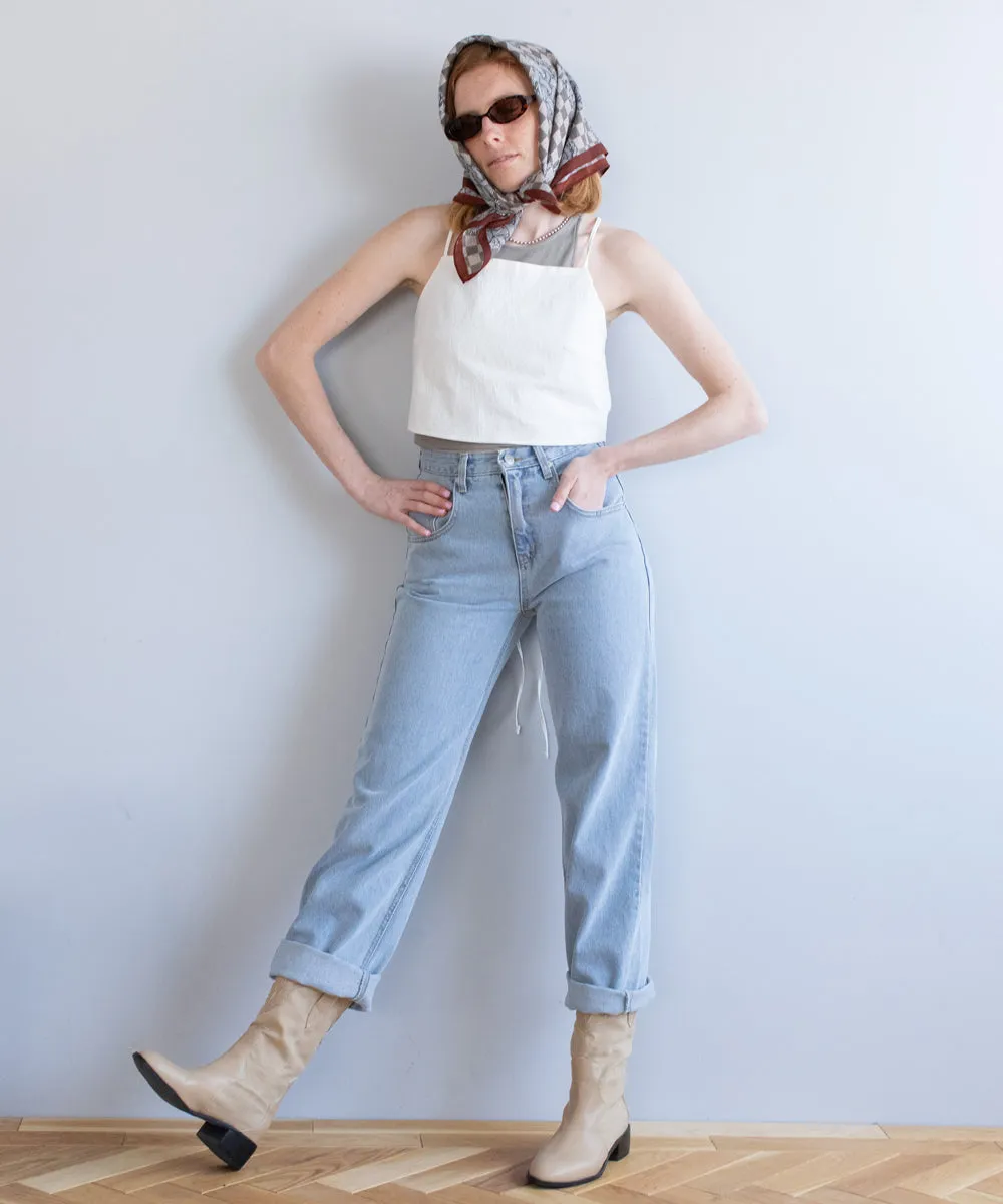 straight denim pants