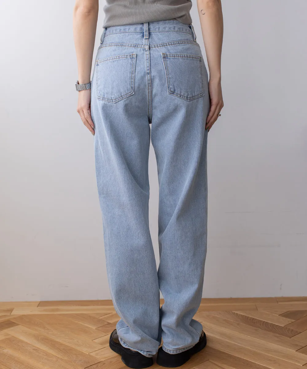 straight denim pants