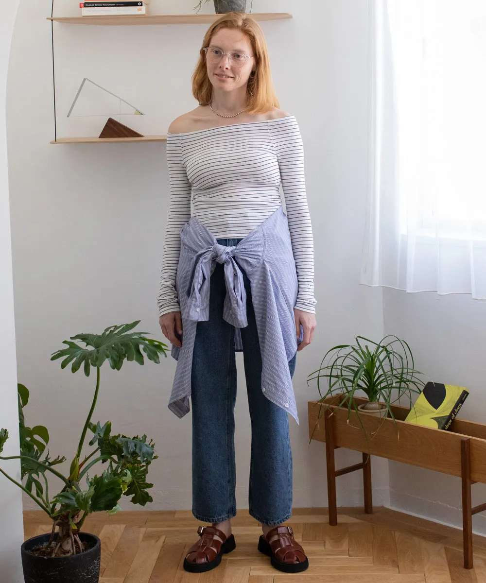 straight denim pants