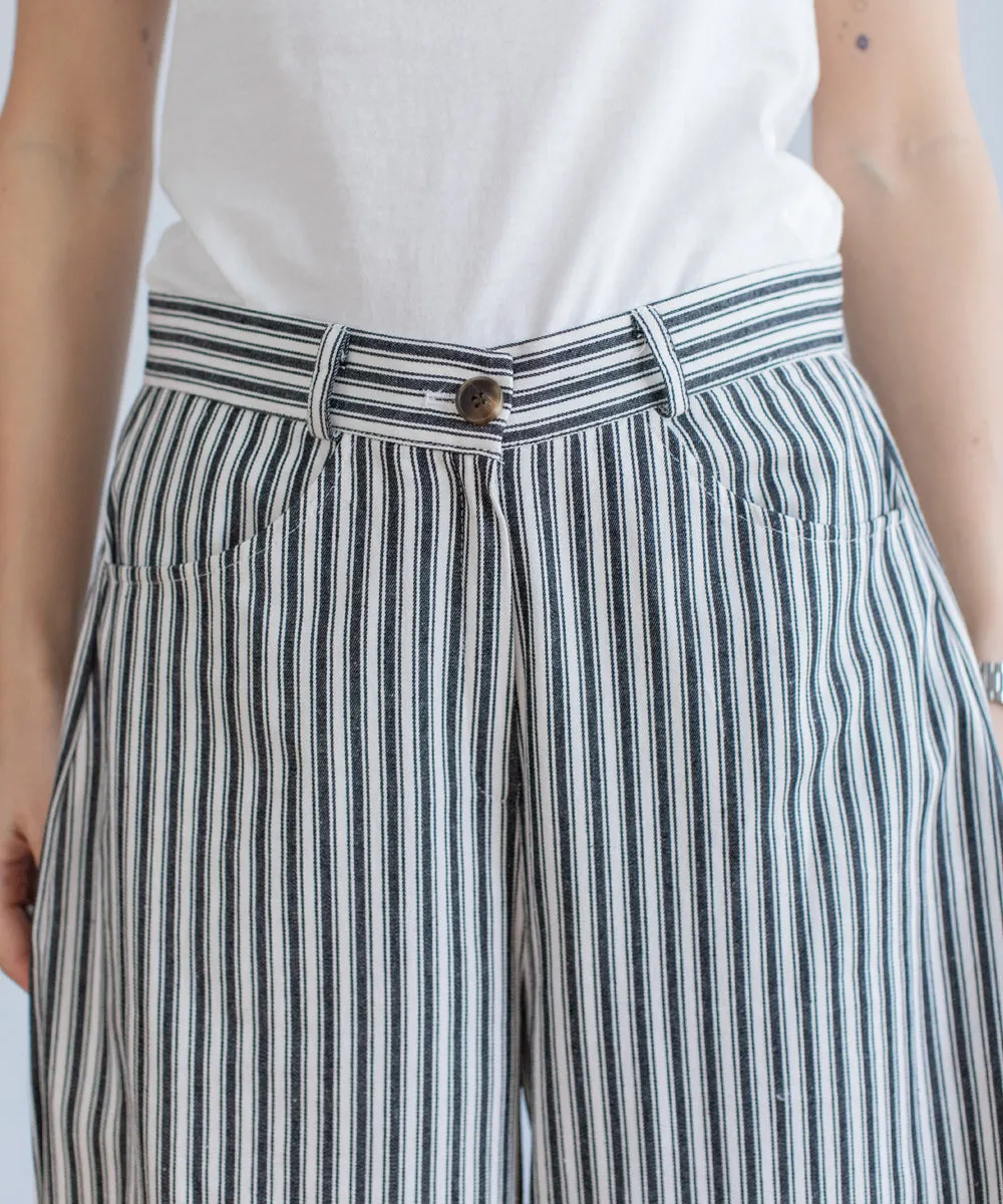 stripe straight pants