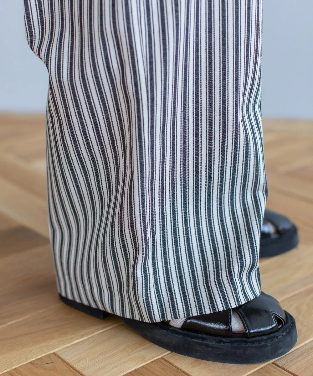 stripe straight pants