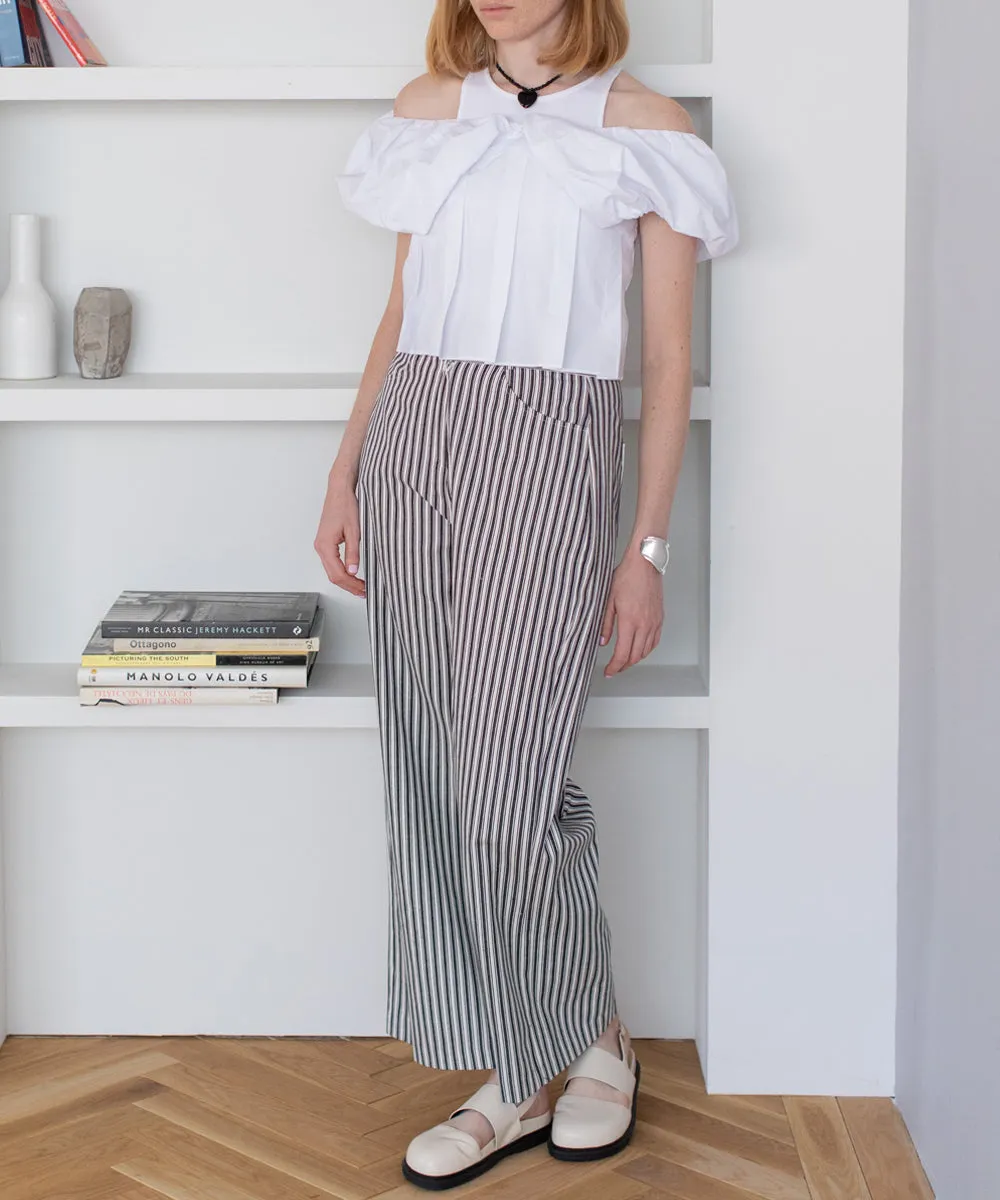 stripe straight pants