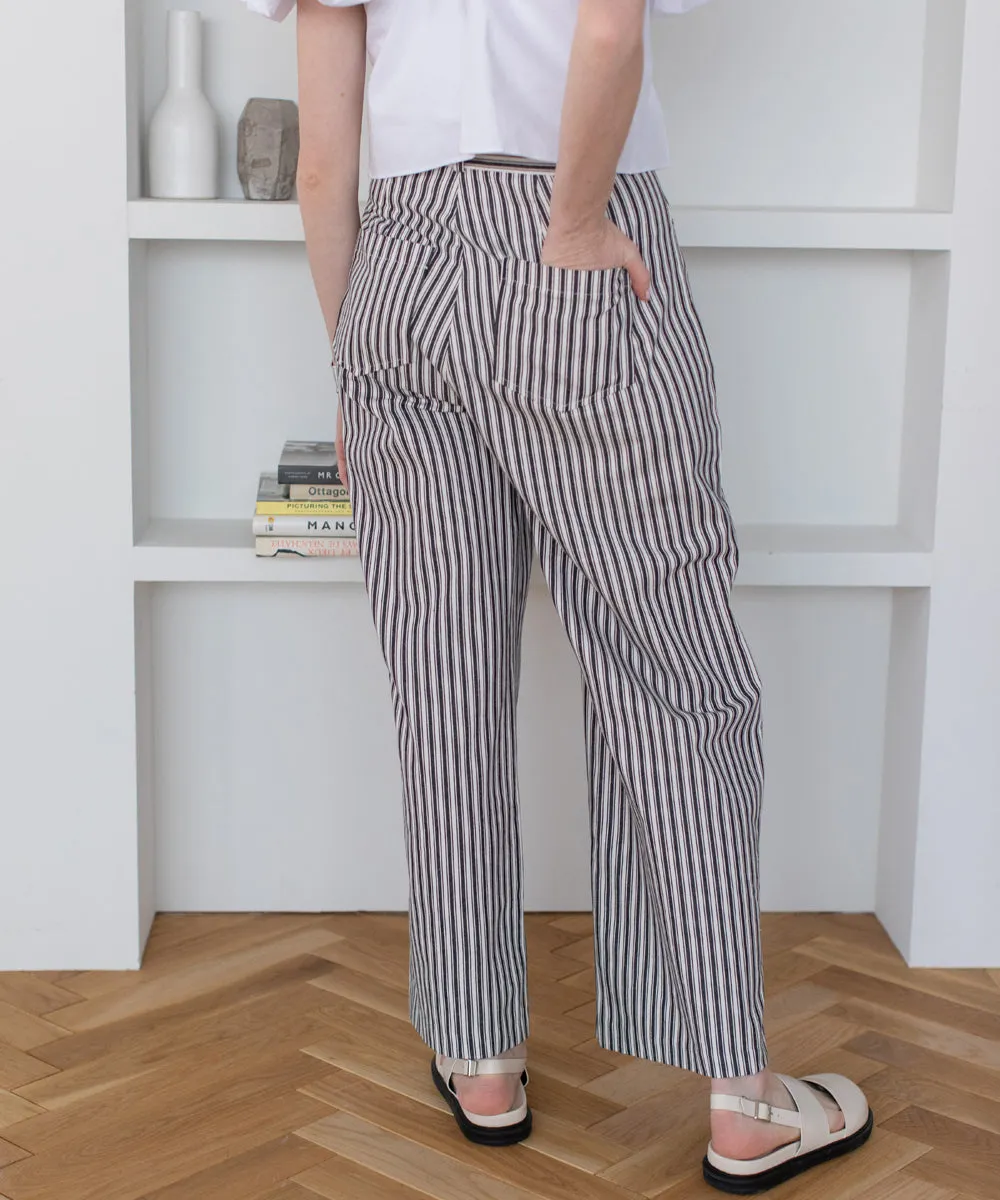 stripe straight pants