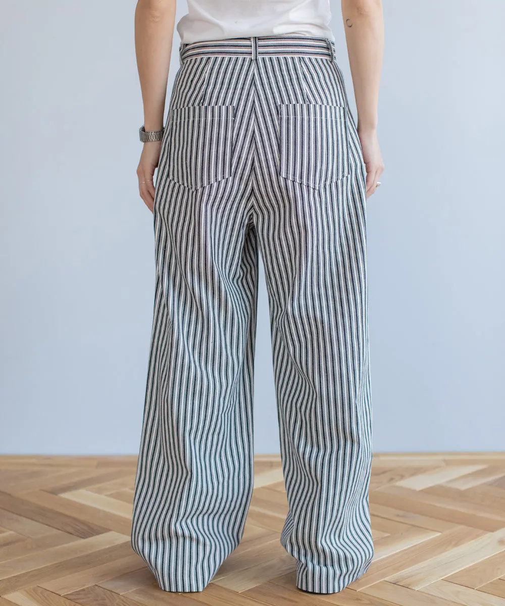 stripe straight pants