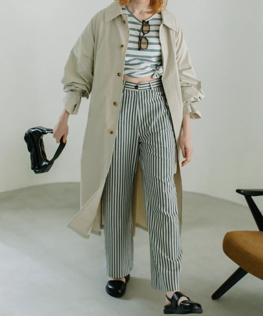 stripe straight pants