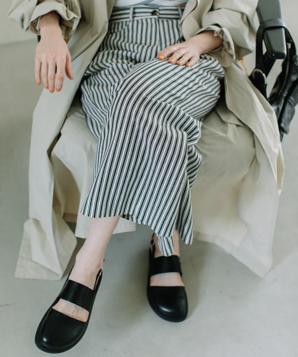 stripe straight pants