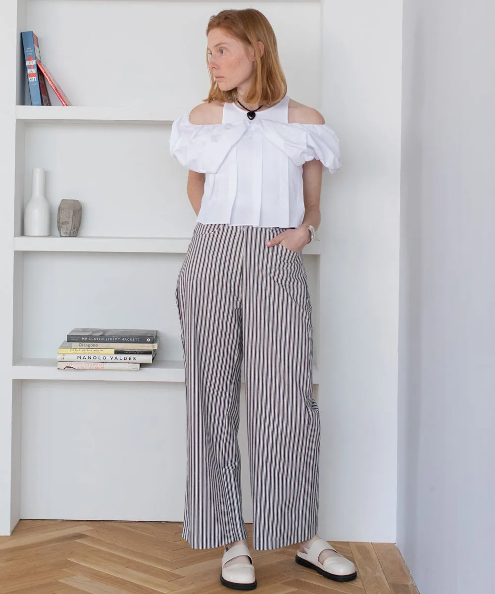 stripe straight pants