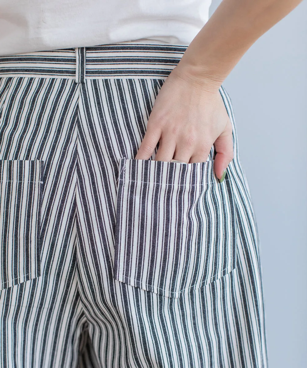 stripe straight pants