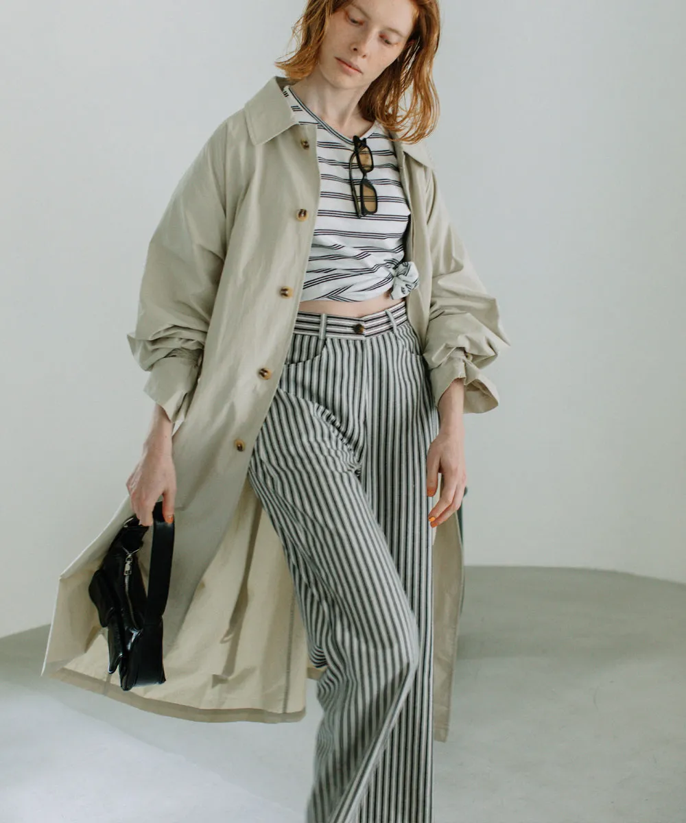 stripe straight pants