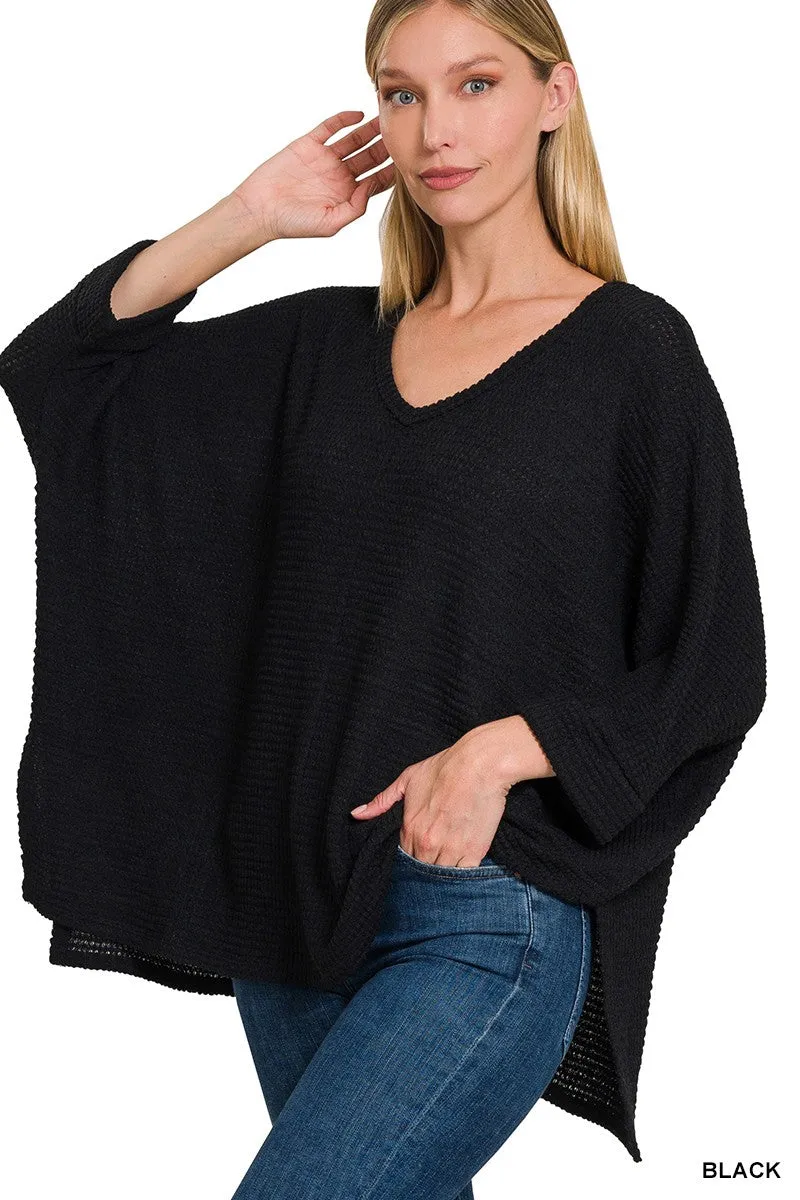 V-Neck Jacquard Sweater - Final Sale