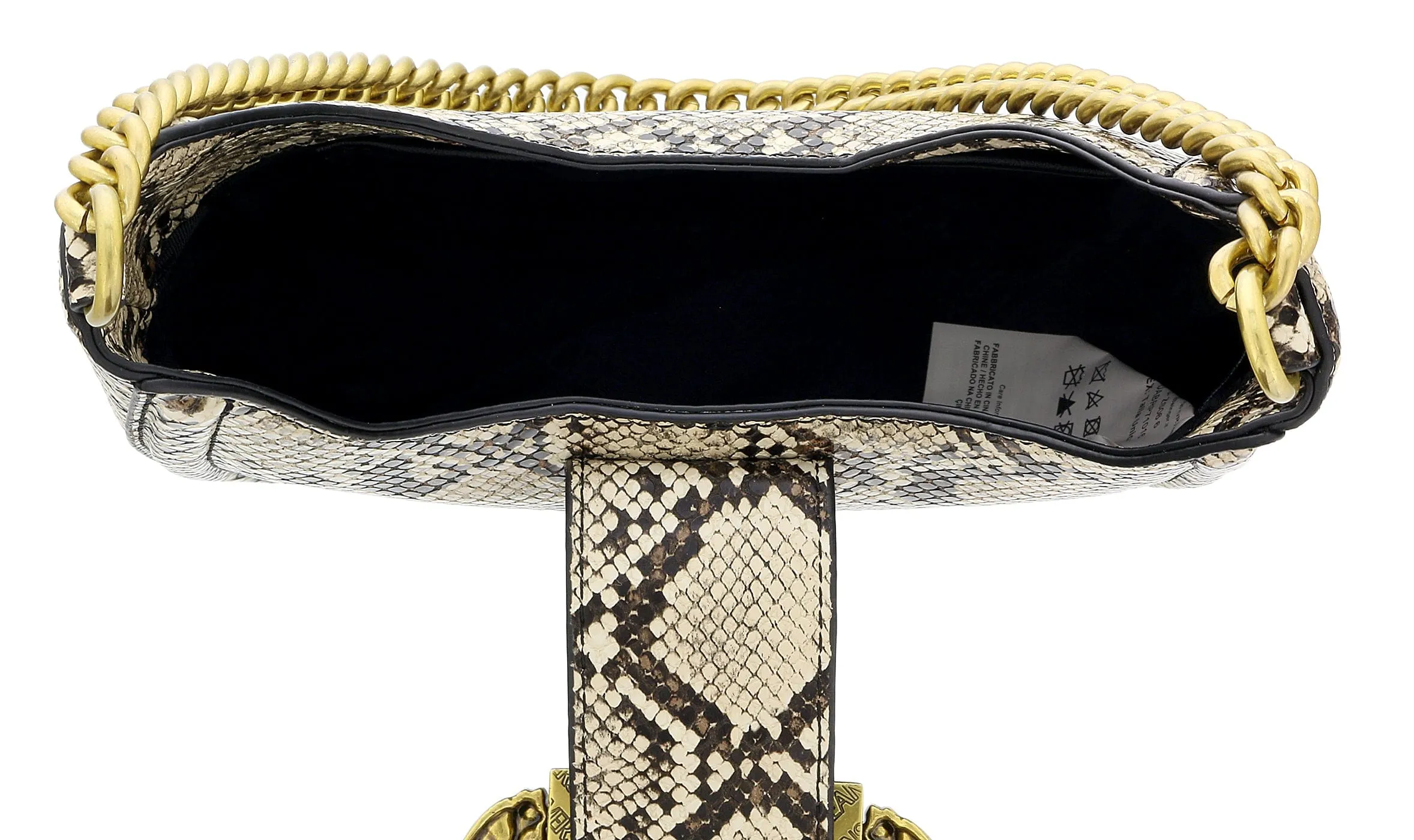 Versace Jeans Couture Beige Animal Print Hobo Print Shoulder Bag