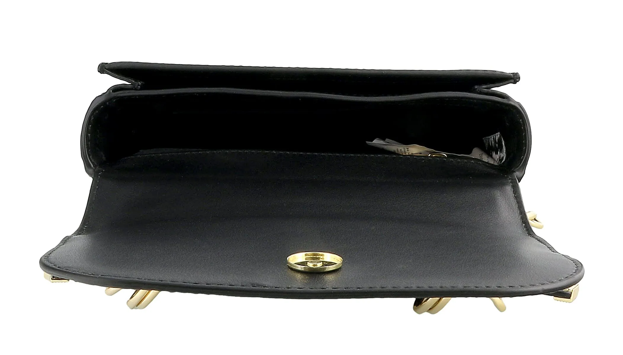Versace Jeans Couture Black Chain Link Buckle Shoulder Bag