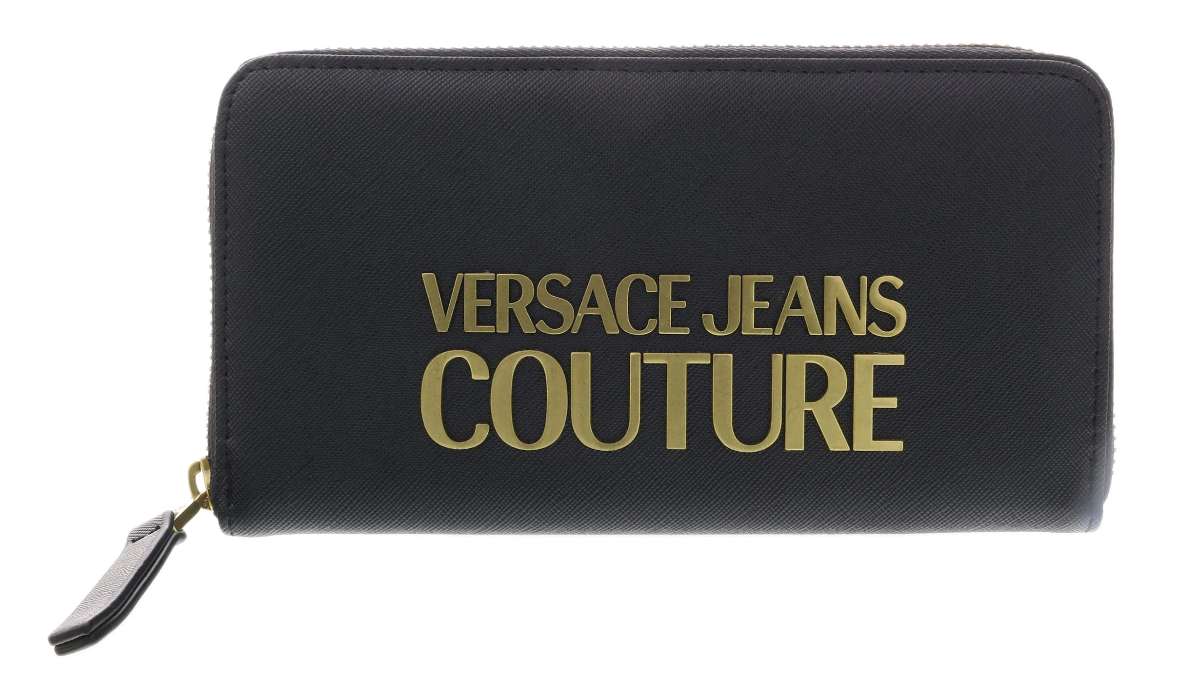 Versace Jeans Couture Black Signature All Around Zip Continental Wallet