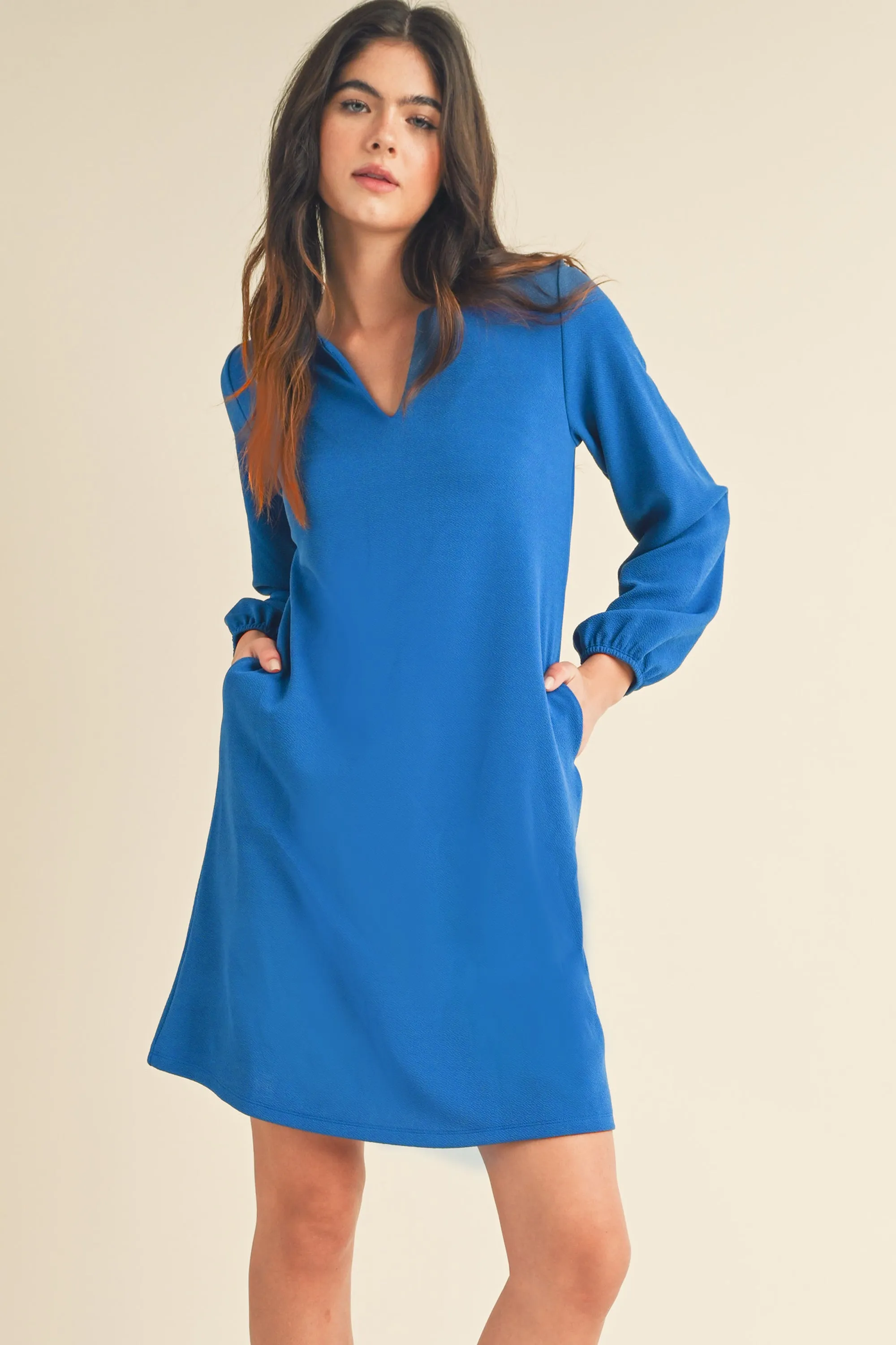 Women's Long Sleeve Shift Dress