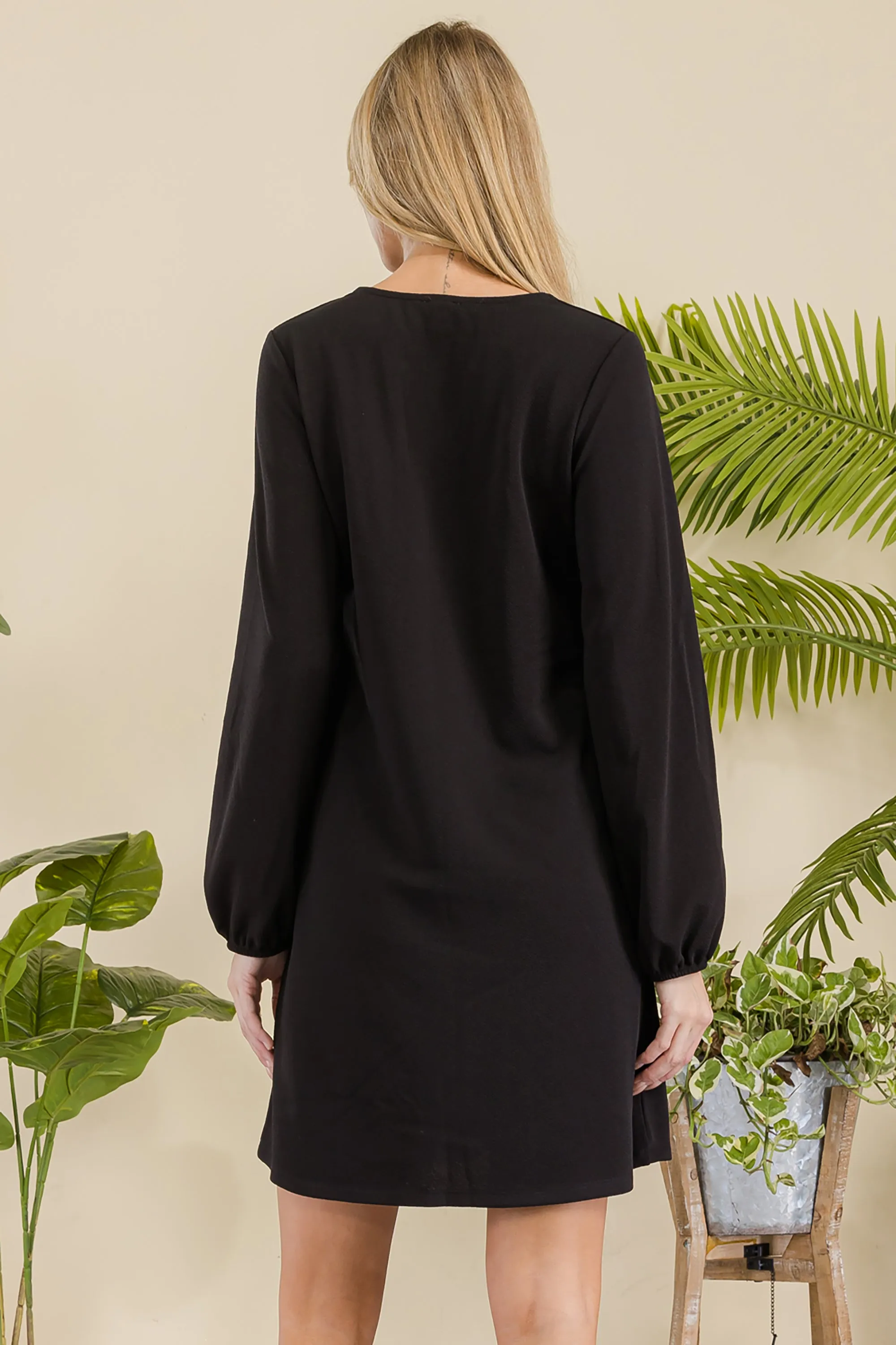Women's Long Sleeve Shift Dress